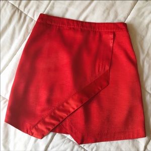 Stylestalker red asymmetrical skirt